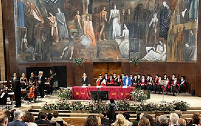 Interno dell'Aula Magna di Sapienza