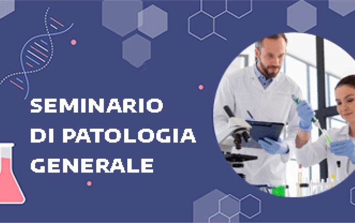illustrazione grafica con vari oggetti di laboratorio e foto di tecnici