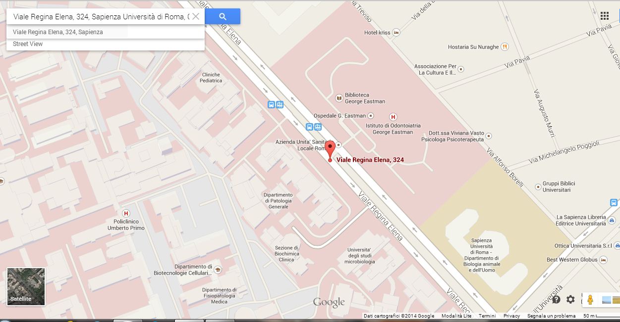 Legal site of  Clinical and Molecolar Medicine Department 
